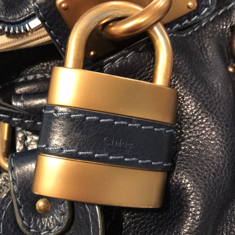 Chloe Paddington Navy blue bag - Picture 4 of 8